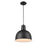 Millennium Lighting R Series 1 Light Deep Bowl Pendant, Black