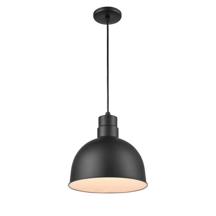 Millennium Lighting R Series 1 Light Deep Bowl Pendant, Black