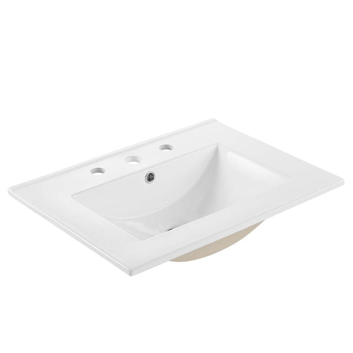 Modway Furniture Cayman 24" Bathroom Sink, White - EEI-3766-WHI