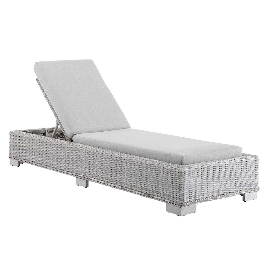 Modway Furniture Conway Patio Chaise Lounge, Light Gray - EEI-3978-LGR-GRY