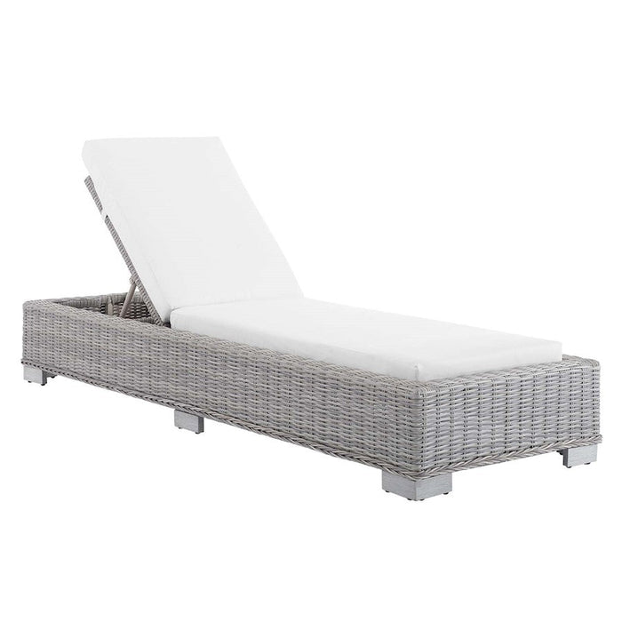 Modway Furniture Conway Patio Lounge, Light Gray White - EEI-3978-LGR-WHI