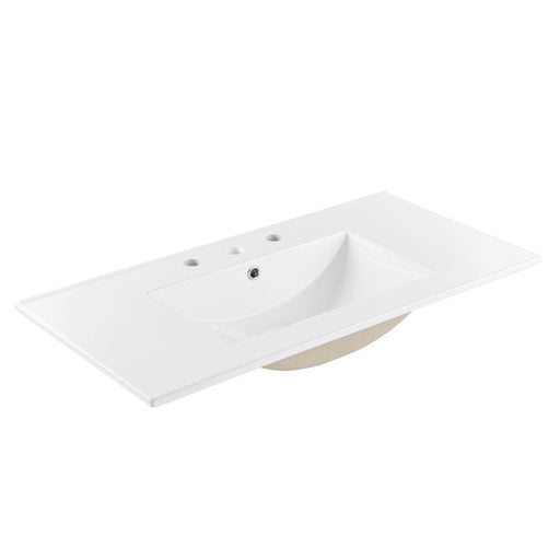 Modway Furniture Cayman 36" Bathroom Sink, White - EEI-4203-WHI