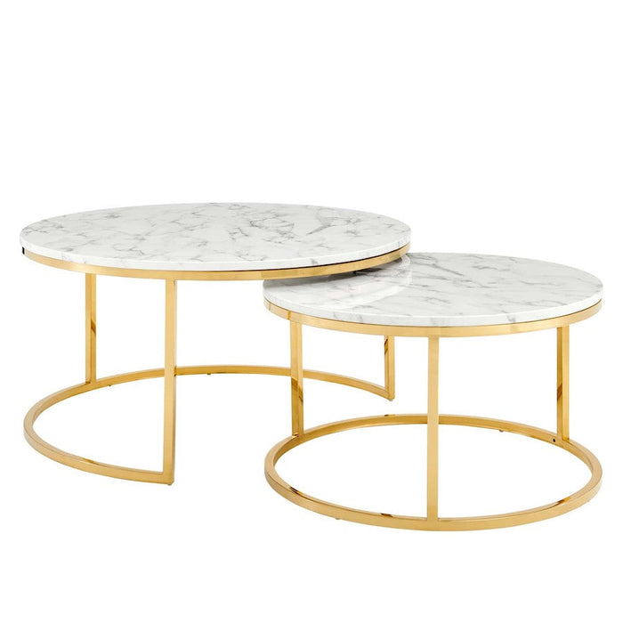 Modway Furniture Ravenna Coffee Table, Gold White