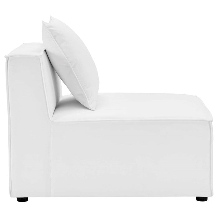 Modway Furniture Saybrook Patio Sofa Armless Chair, White