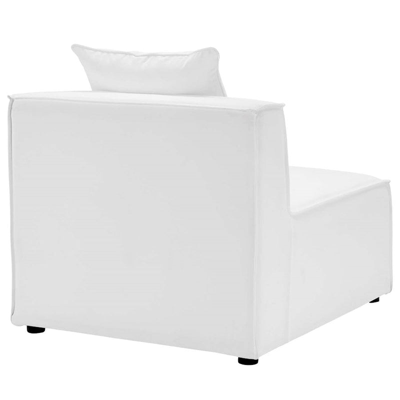 Modway Furniture Saybrook Patio Sofa Armless Chair, White