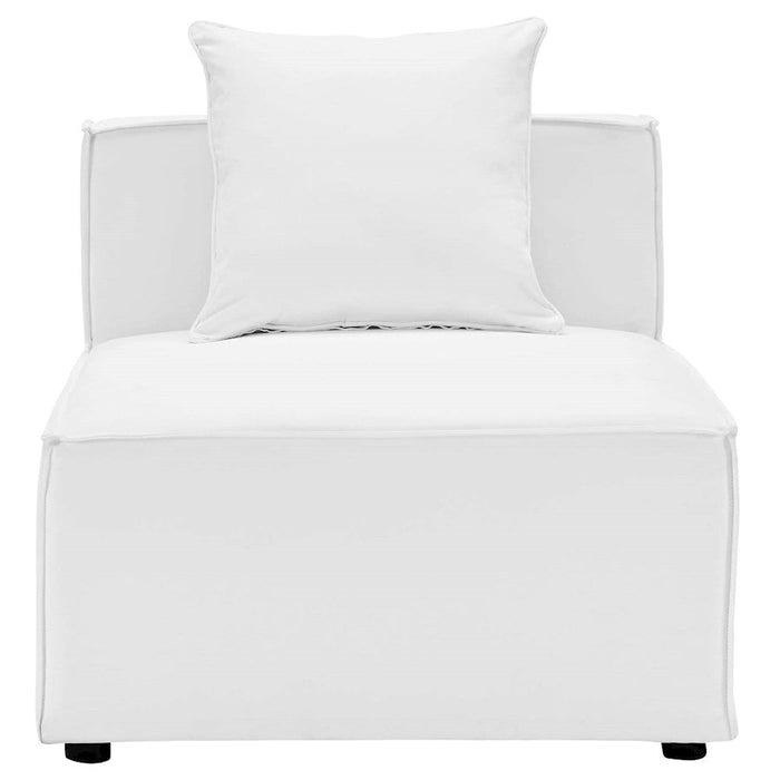 Modway Furniture Saybrook Patio Sofa Armless Chair, White