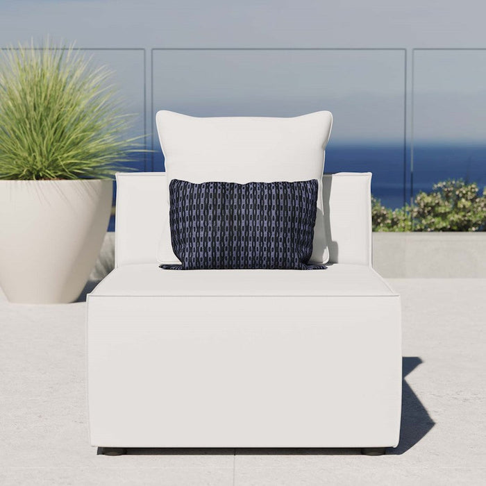 Modway Furniture Saybrook Patio Sofa Armless Chair, White