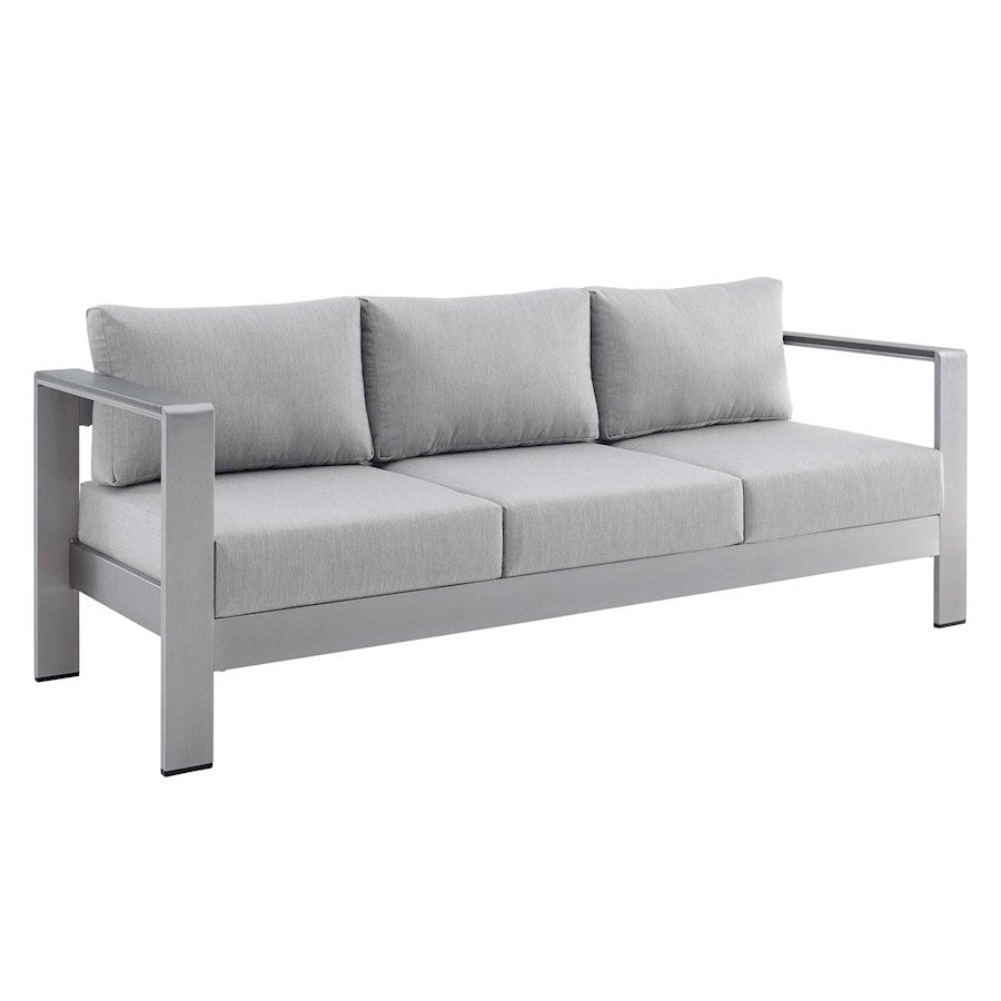 Modway Furniture Shore Patio Sofa, Silver Gray - EEI-4228-SLV-GRY