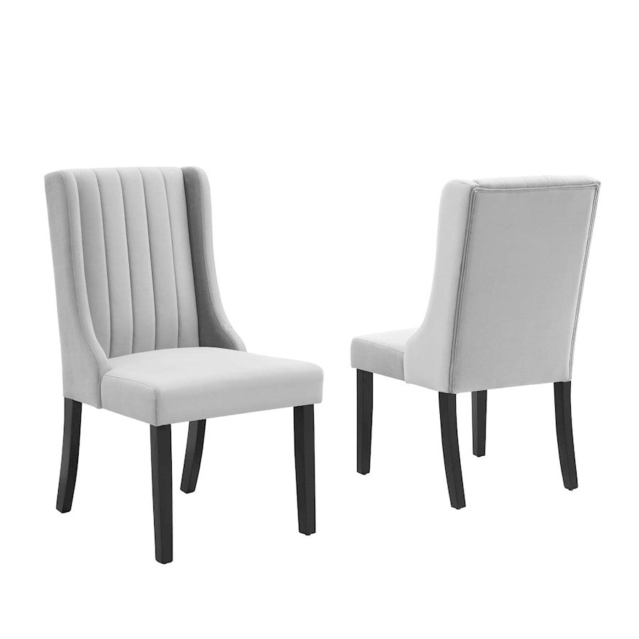 Modway Furniture Renew Velvet Dining Side Chairs, Set/2, Lt Gray - EEI-4244-LGR