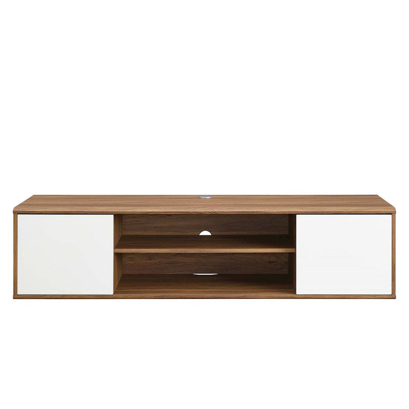 Modway Furniture Envision 60" Wall Mount TV Stand, Walnut WH