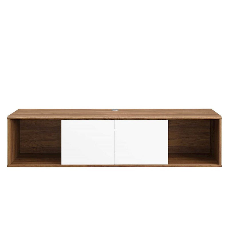 Modway Furniture Envision 60" Wall Mount TV Stand, Walnut WH