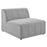 Modway Furniture Bartlett Fabric Armless Chair, Light Gray - EEI-4398-LGR