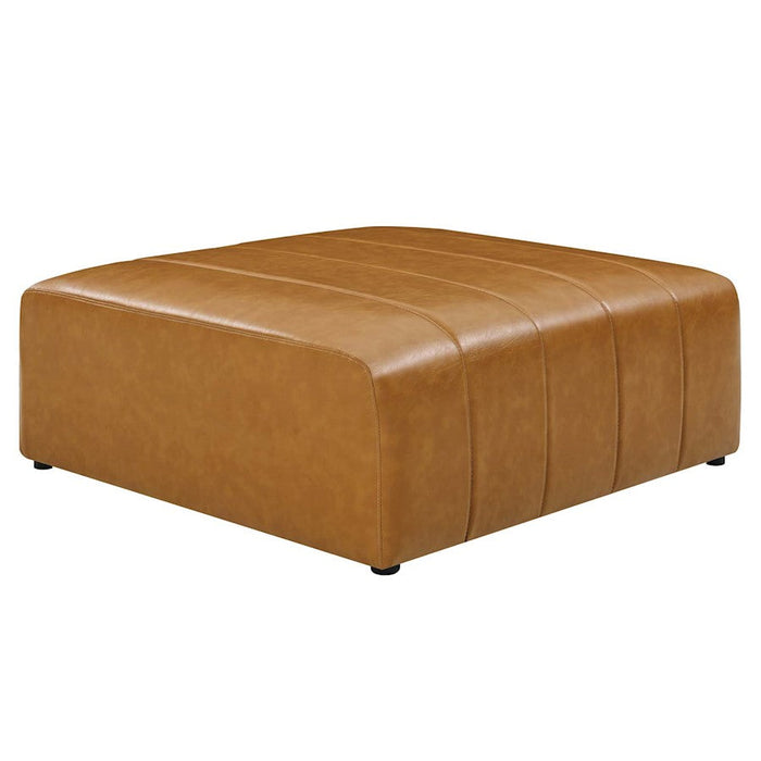 Modway Furniture Bartlett Vegan Leather Ottoman, Tan - EEI-4401-TAN