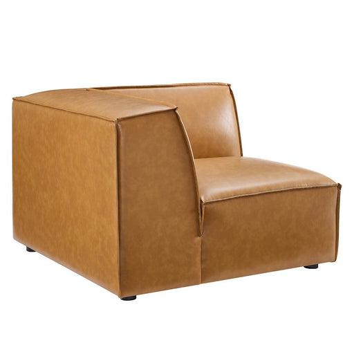 Modway Furniture Restore Vegan Leather Sofa Corner Chair, Tan - EEI-4494-TAN