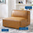 Modway Furniture Restore Vegan Leather Sofa Armless Chair, Tan