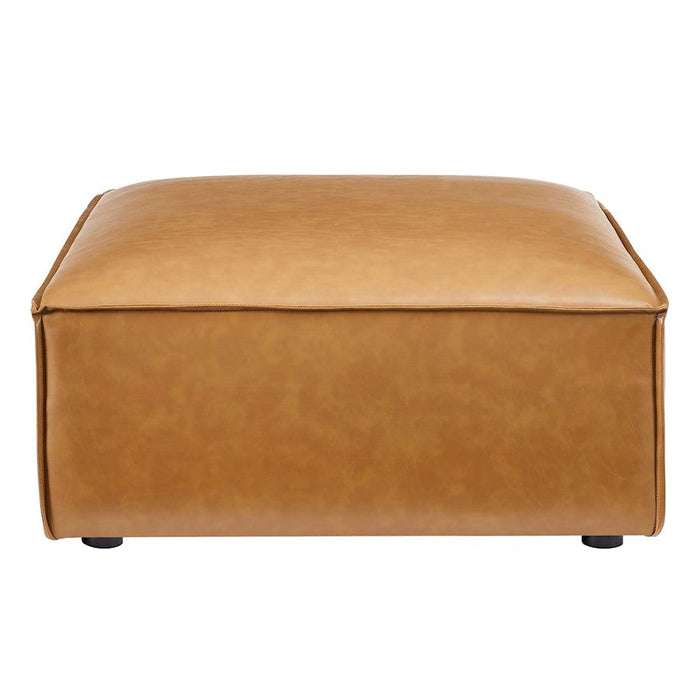 Modway Furniture Restore Vegan Leather Ottoman, Tan