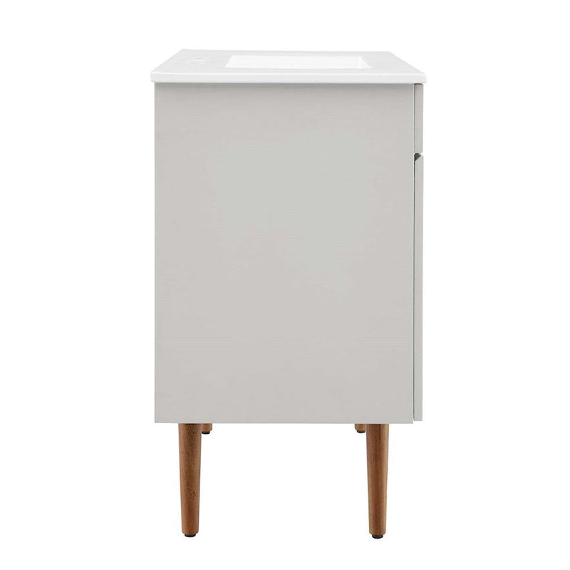 Modway Furniture Harvest 36" Bathroom Vanity, Gray White
