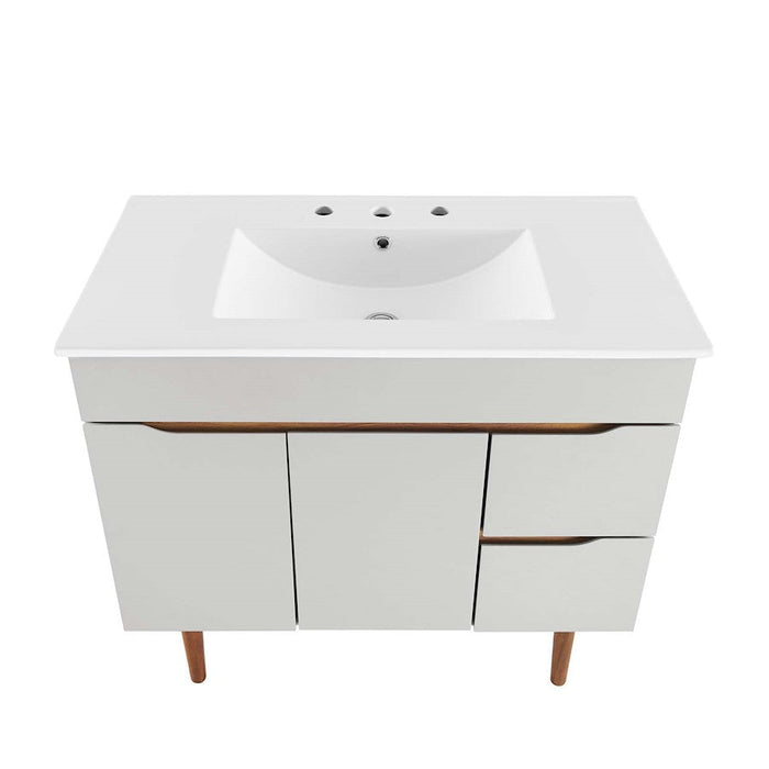 Modway Furniture Harvest 36" Bathroom Vanity, Gray White