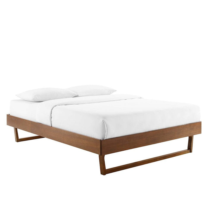 Modway Furniture Billie Full Wood Platform Bed Frame, Walnut - MOD-6213-WAL