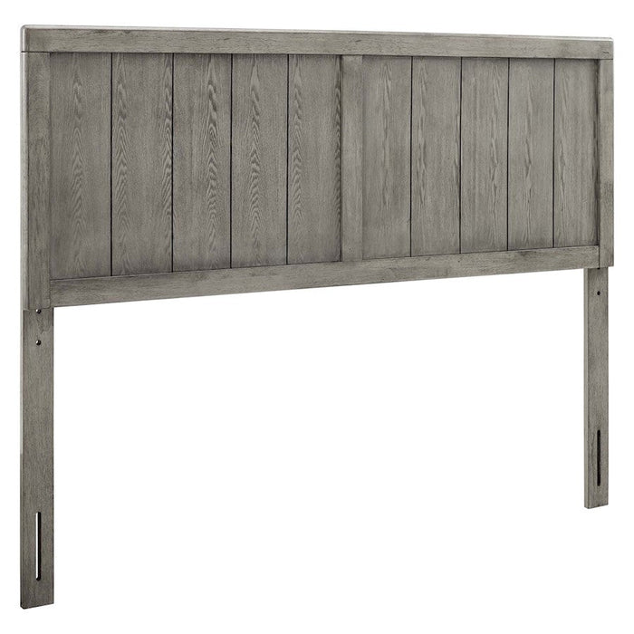 Modway Furniture Robbie Queen Wood Headboard, Gray - MOD-6218-GRY