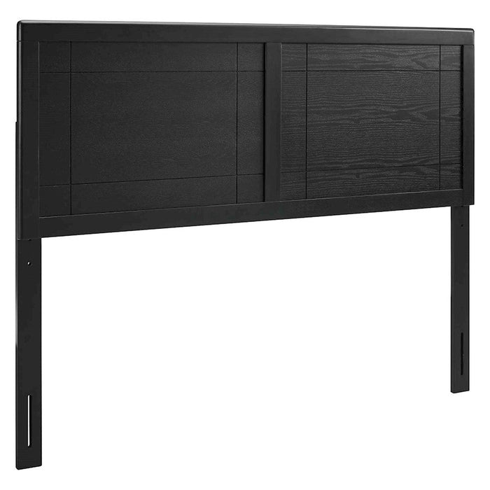 Modway Furniture Archie Full Wood Headboard, Black - MOD-6221-BLK