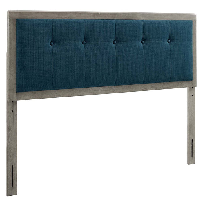 Modway Furniture Draper Queen Fabric/Wood Headboard, Gray AZ - MOD-6226-GRY-AZU