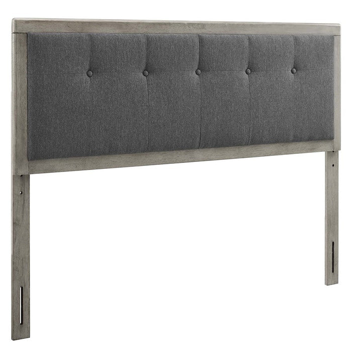 Modway Furniture Draper Queen Fabric/Wood Headboard, Charcoal - MOD-6226-GRY-CHA