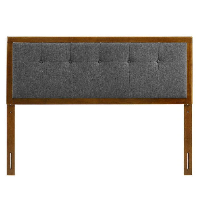 Modway Furniture Draper 78" Headboard, Walnut Charcoal