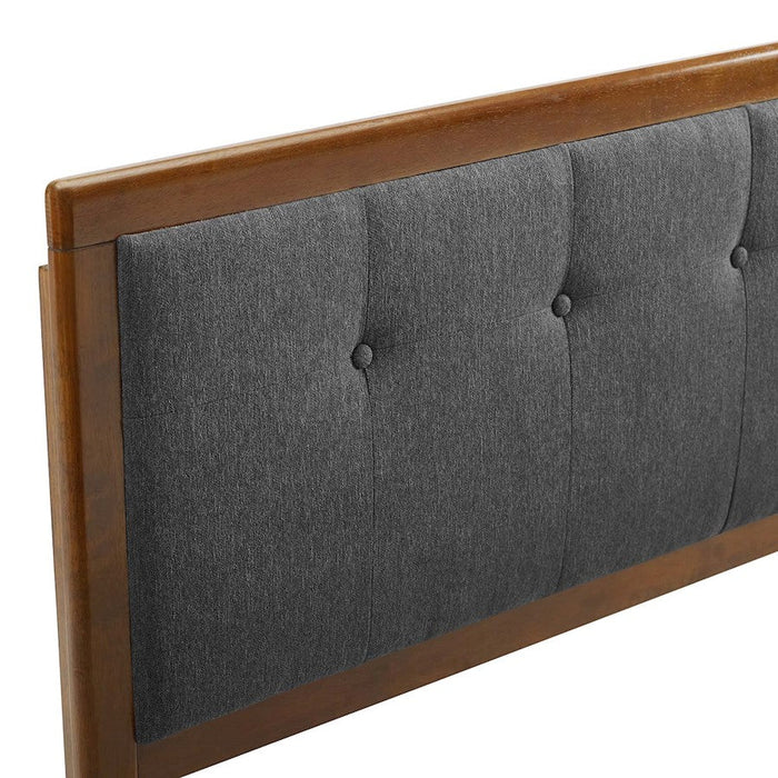 Modway Furniture Draper 78" Headboard, Walnut Charcoal