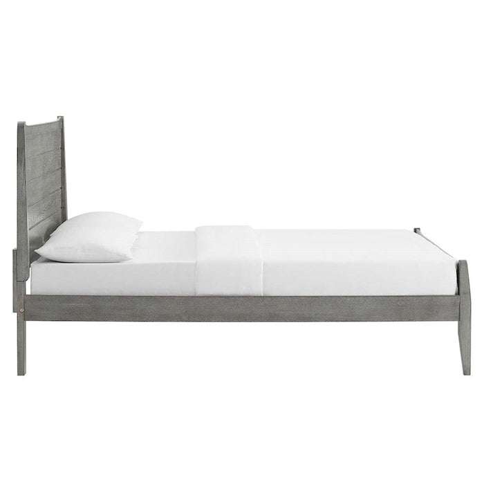 Modway Furniture Georgia Queen Wood Platform Bed, Gray