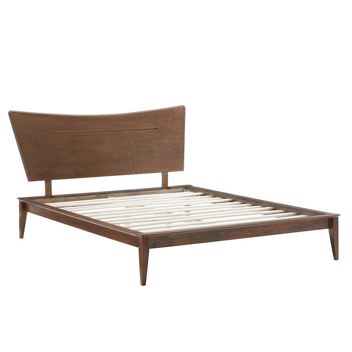 Modway Furniture Astra Full Wood Platform Bed, Walnut