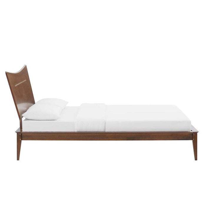 Modway Furniture Astra Full Wood Platform Bed, Walnut