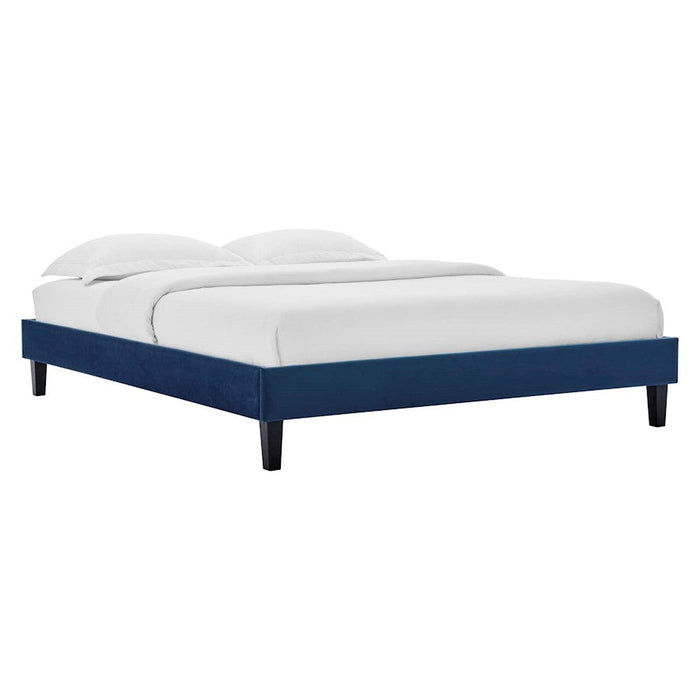 Modway Furniture Reign 41" Platform Bed Frame, Navy - MOD-6264-NAV