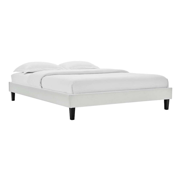 Modway Furniture Reign Queen Platform Bed Frame, Light Gray - MOD-6266-LGR