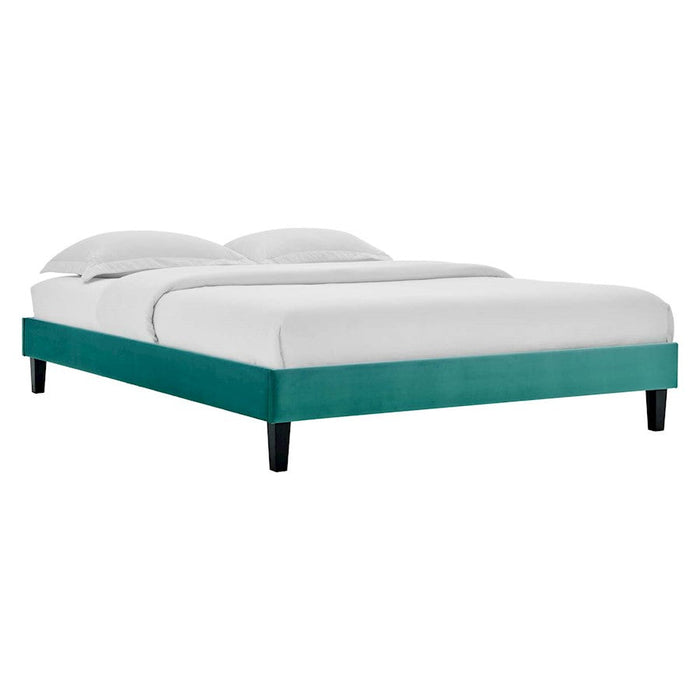 Modway Furniture Reign Queen Platform Bed Frame, Teal - MOD-6266-TEA