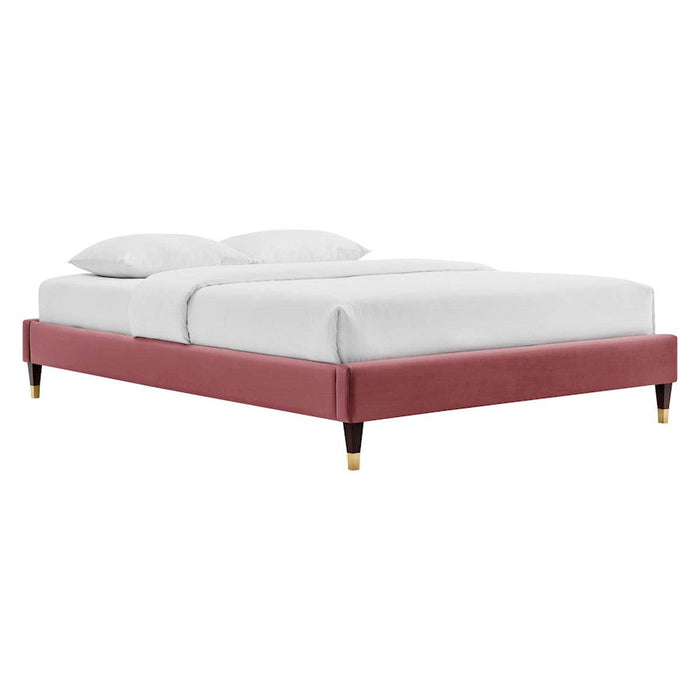 Modway Furniture Harlow 41" Platform Bed Frame, Dusty Rose - MOD-6268-DUS