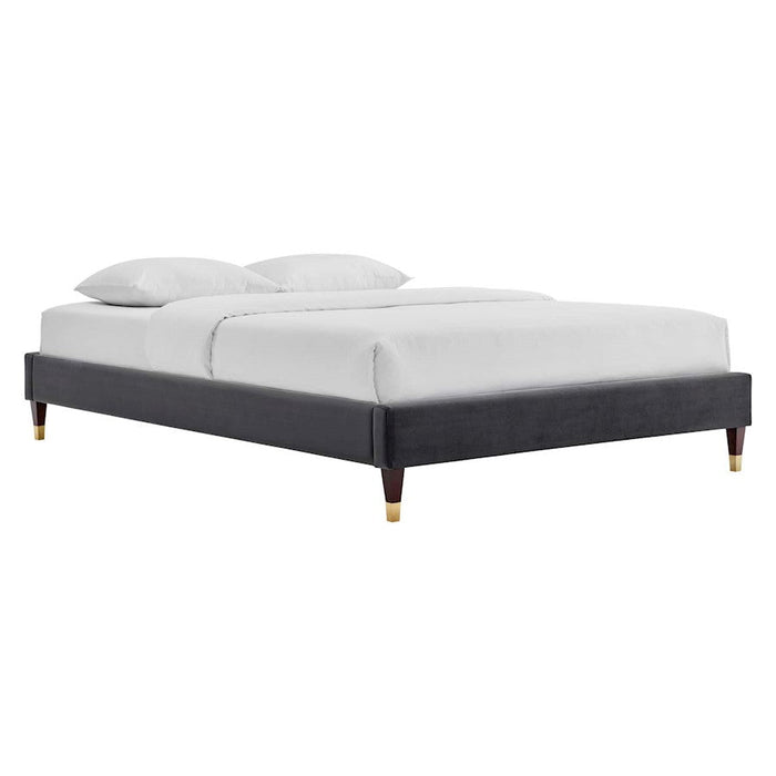 Modway Furniture Harlow Queen Platform Bed Frame, Charcoal - MOD-6270-CHA