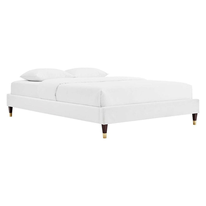 Modway Furniture Harlow Queen Platform Bed Frame, White - MOD-6270-WHI