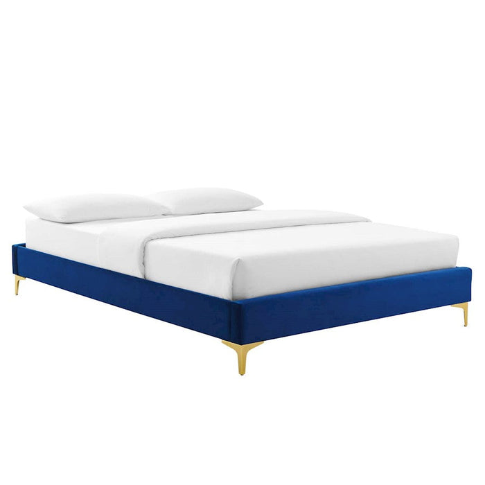 Modway Furniture Sutton Queen Bed Frame, Navy - MOD-6275-NAV