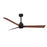 Matthews Fan Alessandra 3 Blade 56" Ceiling Fan, Black/Walnut - AK-BK-WN-56