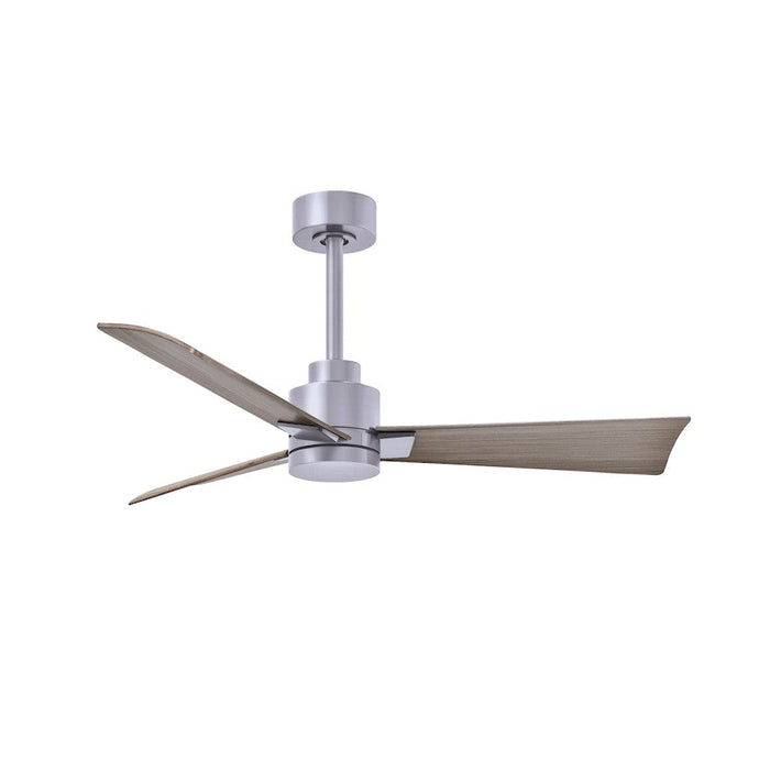 Matthews Fan Alessandra 3 Blade 42" Ceiling Fan, Nickel/Gray Ash - AK-BN-GA-42