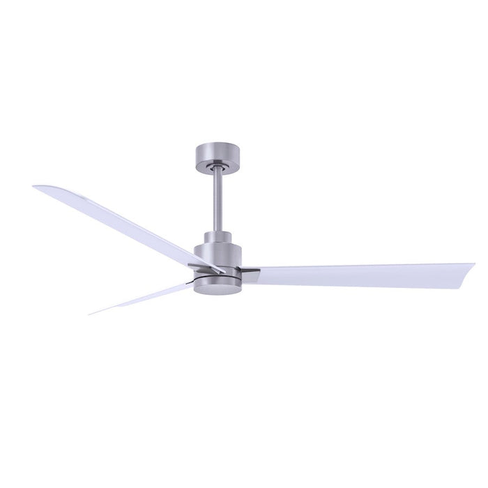 Matthews Fan Alessandra 3 Blade 56" Ceiling Fan, Nickel/White - AK-BN-MWH-56