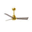 Matthews Fan Alessandra 3 Blade 42" Ceiling Fan, Brass/Gray Ash - AK-BRBR-GA-42