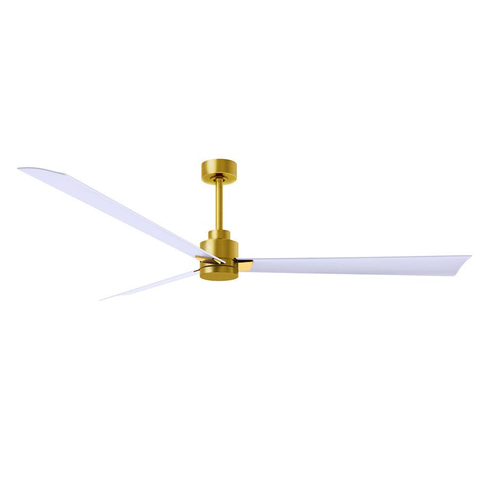 Matthews Fan Alessandra 3 Blade 72" Ceiling Fan, Brass/White - AK-BRBR-MWH-72