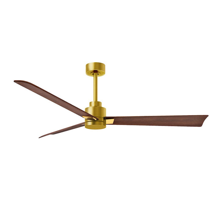 Matthews Fan Alessandra 3 Blade 56" Ceiling Fan, Brass/Walnut - AK-BRBR-WN-56