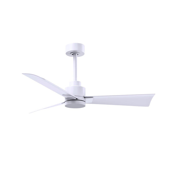 Matthews Fan Alessandra 3 Blade 42" Ceiling Fan, Matte White - AK-MWH-MWH-42