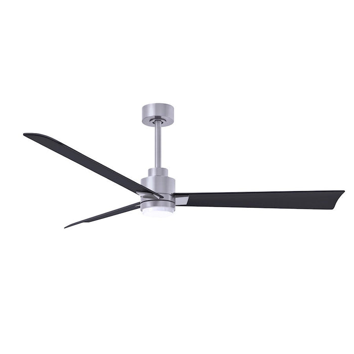 Matthews Fan Alessandra 1 3 Blade 56" Ceiling Fan, Nickel/Black - AKLK-BN-BK-56