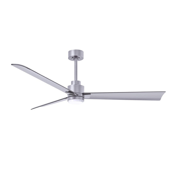 Matthews Fan Alessandra 1 3 Blade 56" Ceiling Fan, Nickel - AKLK-BN-BN-56