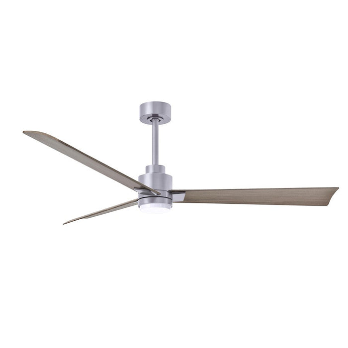 Matthews Fan Alessandra 1 3 Blade 56" Ceiling Fan, Nickel/Ash - AKLK-BN-GA-56