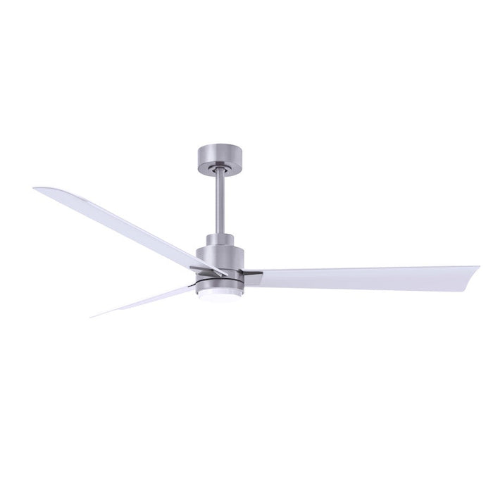 Matthews Fan Alessandra 1 3 Blade 56" Ceiling Fan, Nickel/White - AKLK-BN-MWH-56